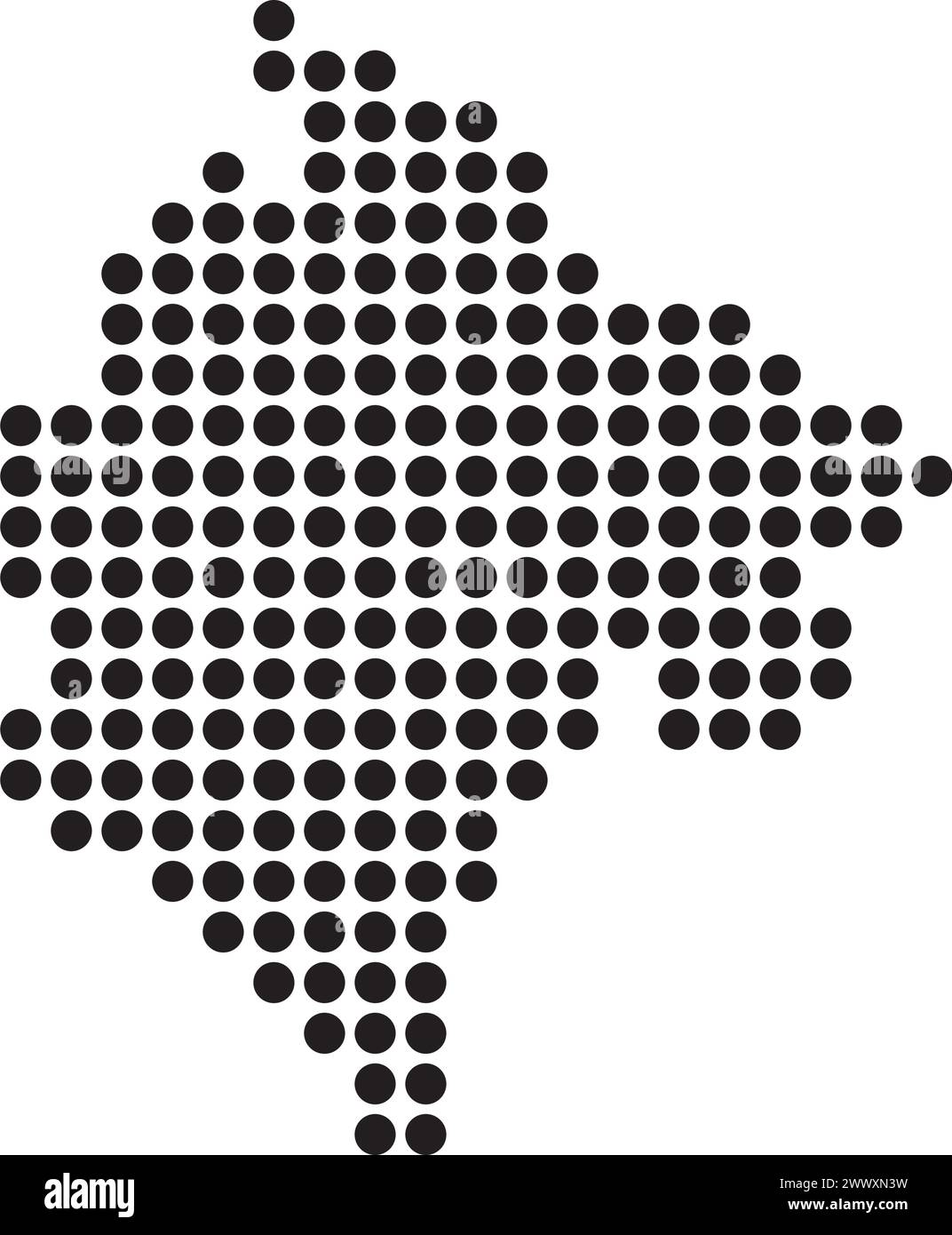 Disegno del simbolo vettoriale dell'icona della mappa del Montenegro Illustrazione Vettoriale