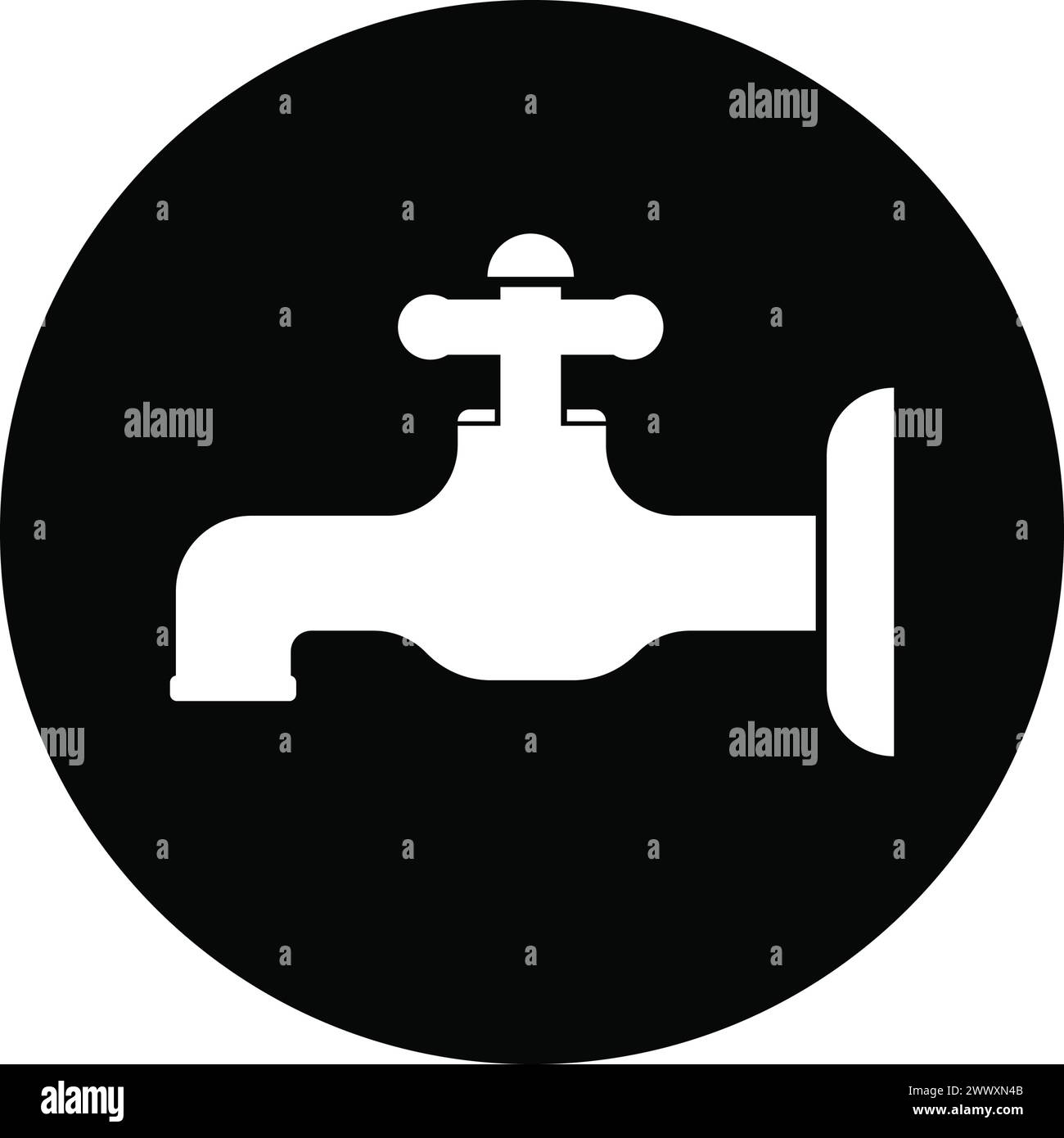 disegno del simbolo dell'icona del vettore del rubinetto Illustrazione Vettoriale
