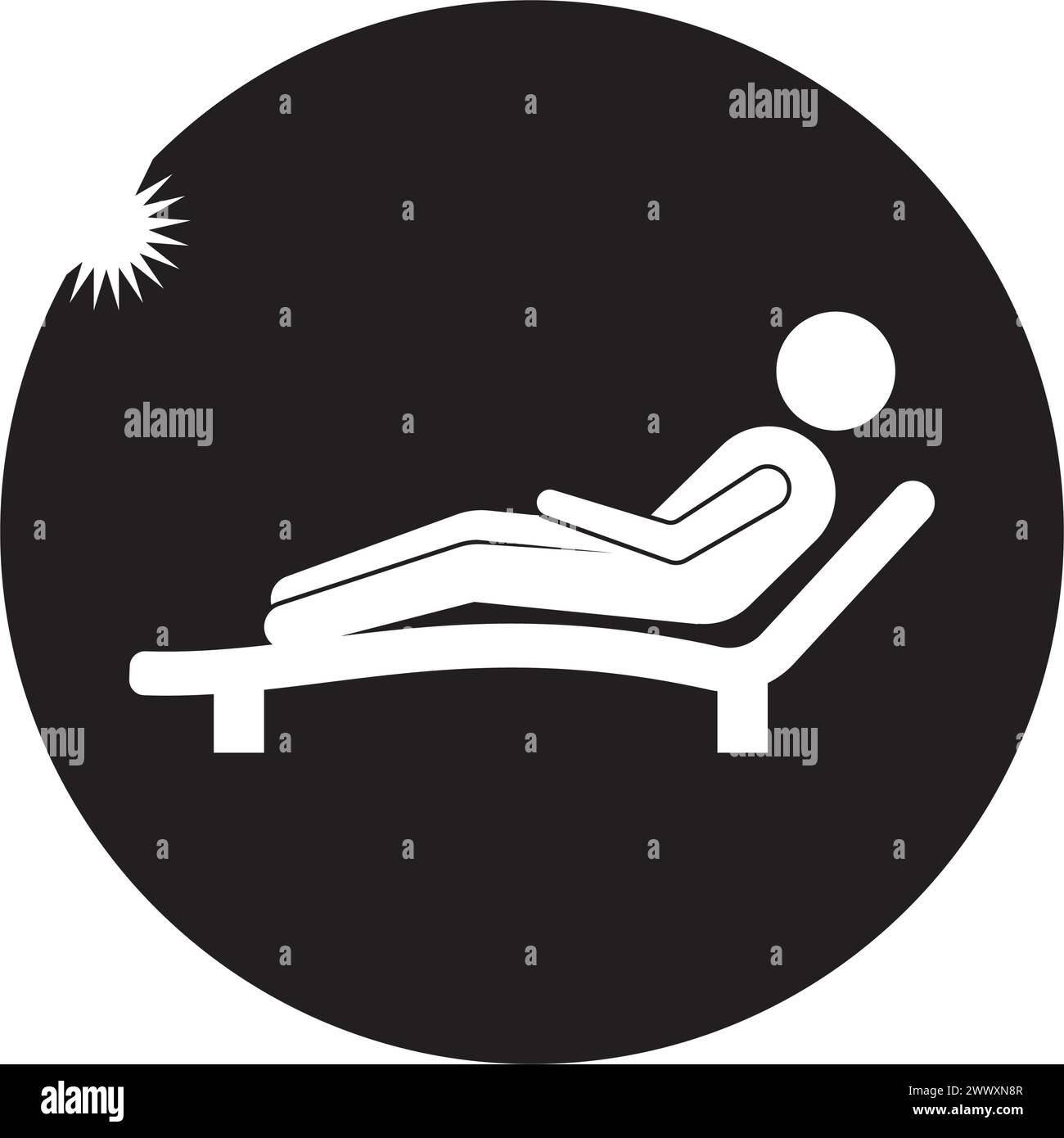 icona delle persone che si rilassano, simbolo di illustrazione Illustrazione Vettoriale