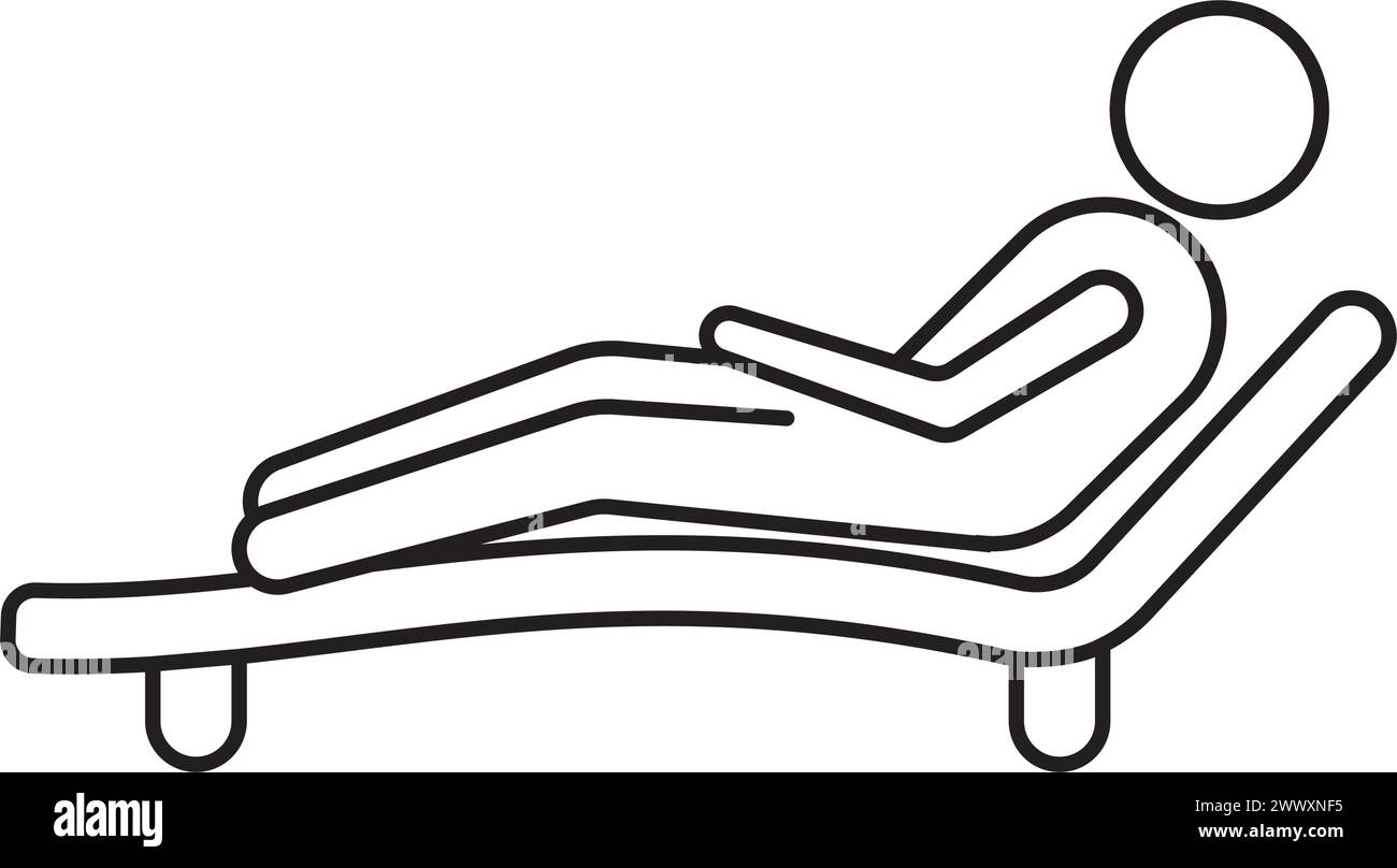 icona delle persone che si rilassano, simbolo di illustrazione Illustrazione Vettoriale