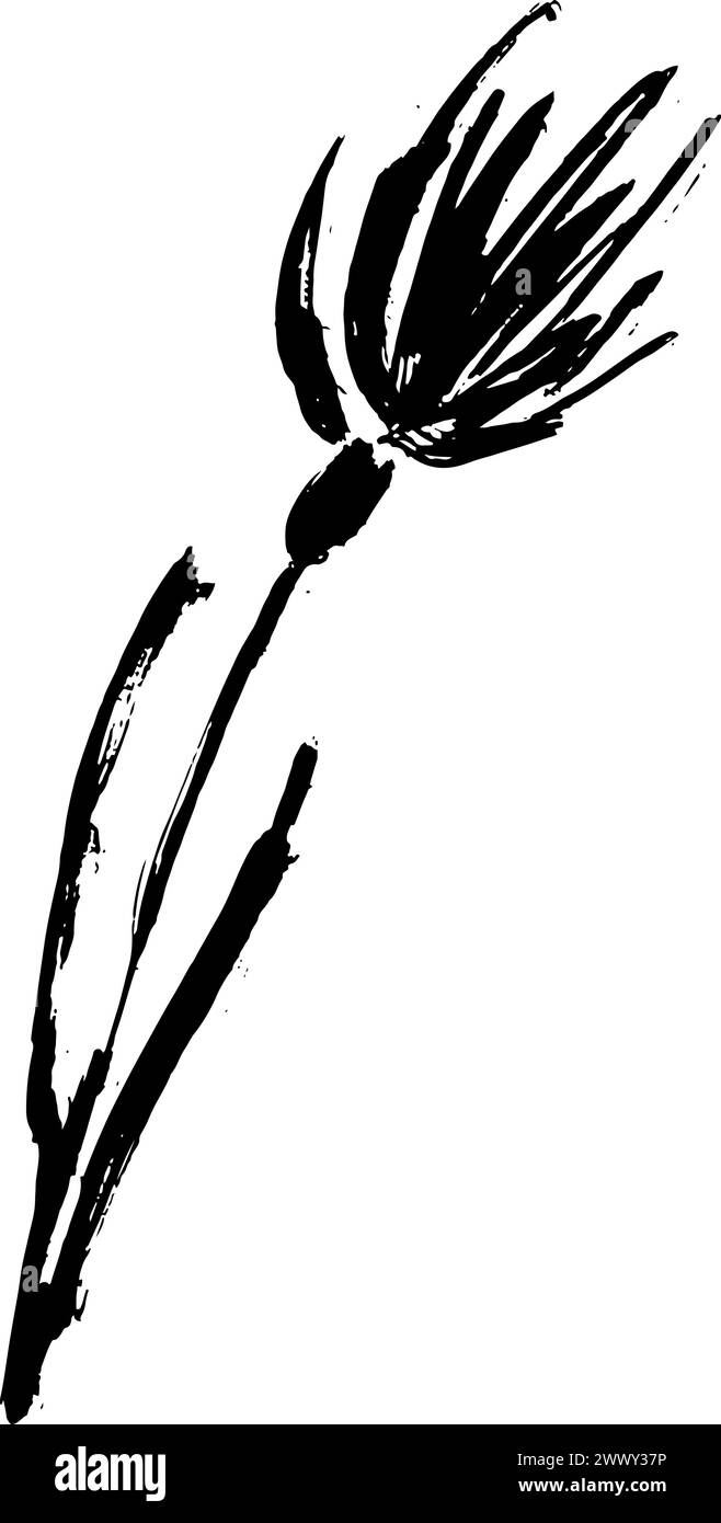 Spazzola a secco con fiocco di fiocco di latte Illustrazione Vettoriale