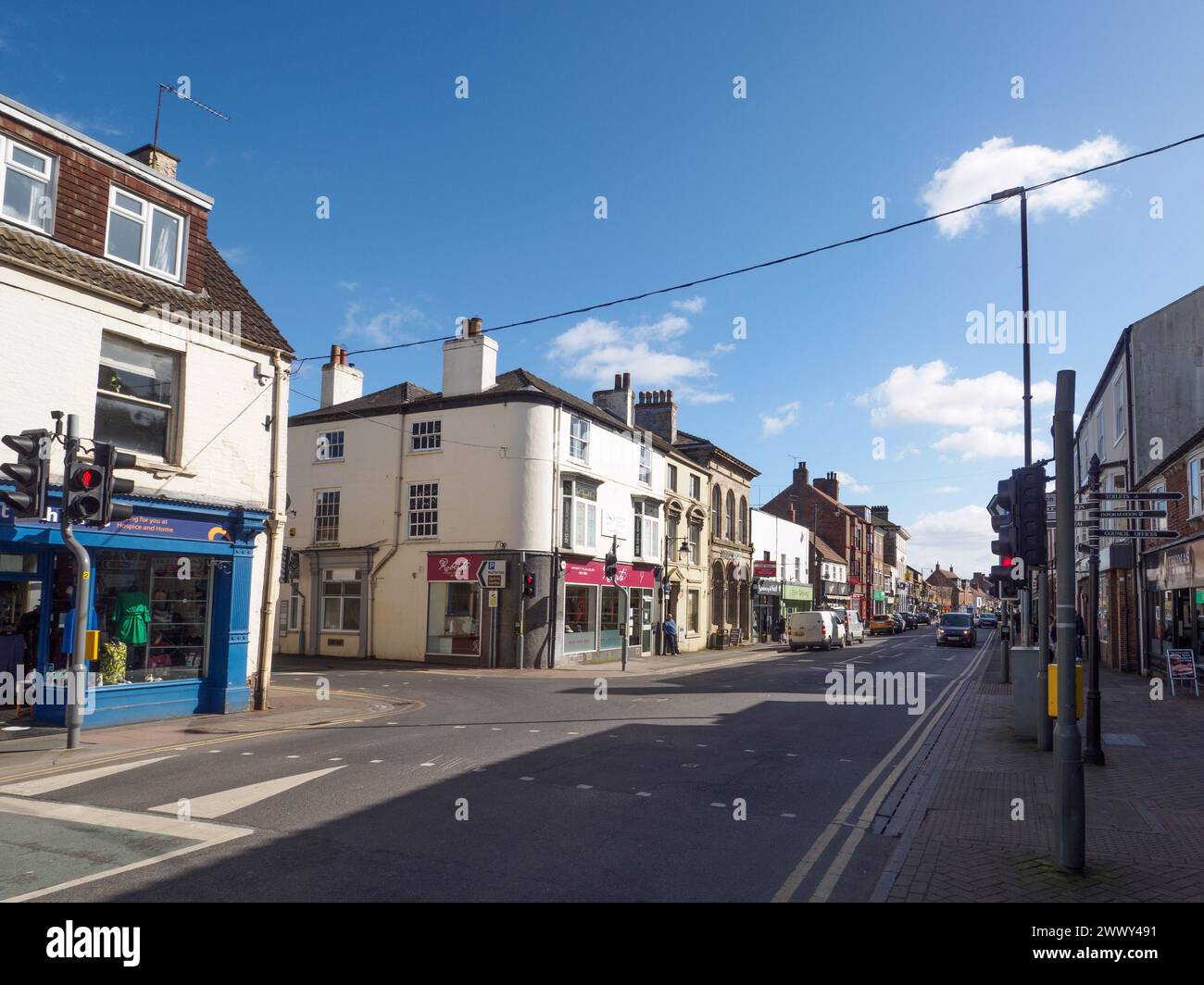 Great Driffield, incrocio di Exchange Street Middle Street South Foto Stock