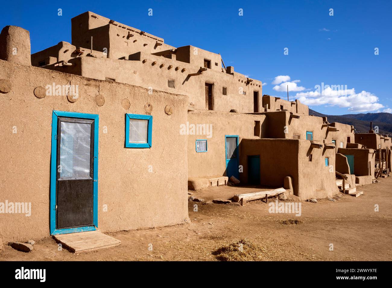 NM00686-00....NUOVO MESSICO - Casa del Nord , Taos Pueblo terra tribale. Foto Stock