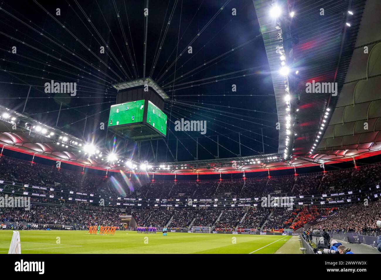 Francoforte sul meno, Germania. 26 marzo 2024. FRANCOFORTE SUL meno, GERMANIA - MARZO 26: Vista generale dello stadio durante l'amichevole internazionale tra Germania e Paesi Bassi al Deutsche Bank Park il 26 marzo 2024 a Francoforte sul meno, Germania. (Foto di Joris Verwijst/Orange Pictures) credito: Orange Pics BV/Alamy Live News Foto Stock