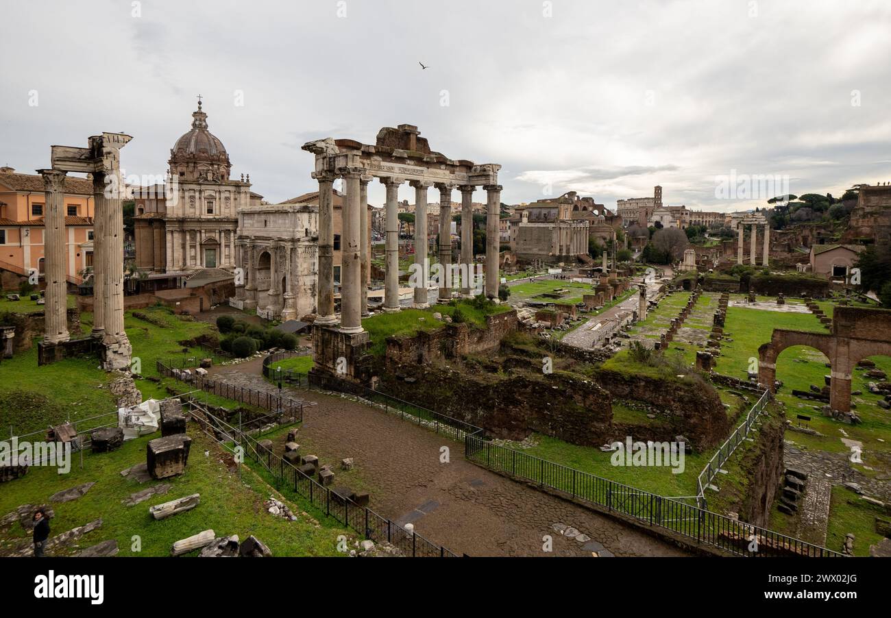 Foro Romano, Roma, Italia Foto Stock