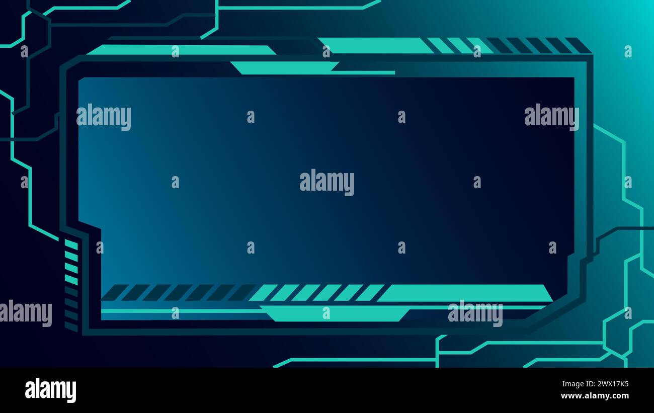 Design dello sfondo del circuito elettronico Blue Technology Illustrazione Vettoriale