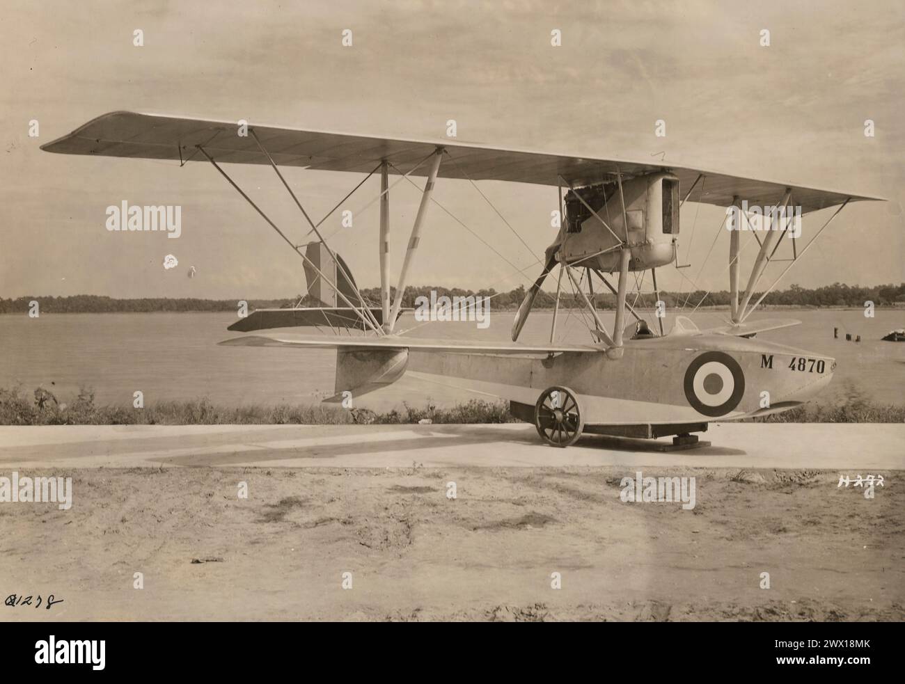 Idrovolante di Macchi (vista frontale) - foto scattata alla Aviation Experiment Station, Langley Field, Hampton, Virginia, CA. 1917 Foto Stock