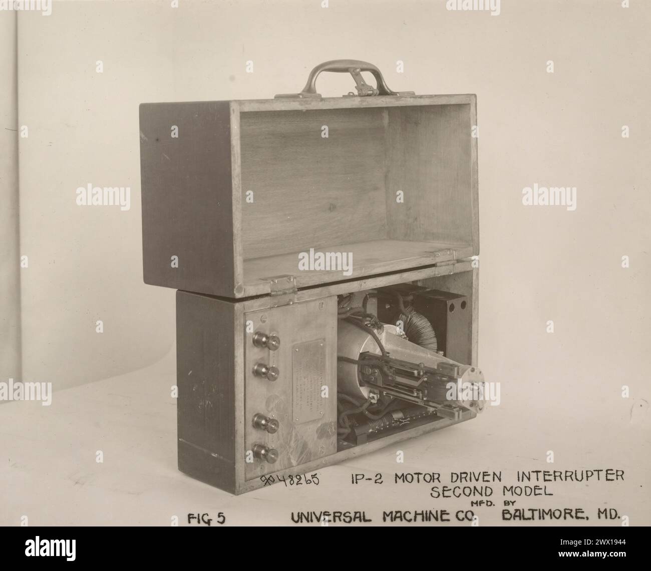 Primo piano del secondo modello di un interruttore a motore prodotto da Universal Machine Company CA. 1921 o precedente Foto Stock