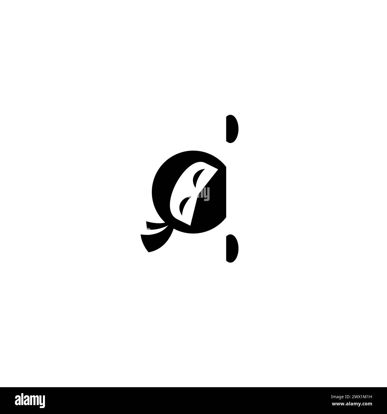 Illustrazione vettoriale con logo Ninja. Icona Ninja Illustrazione Vettoriale