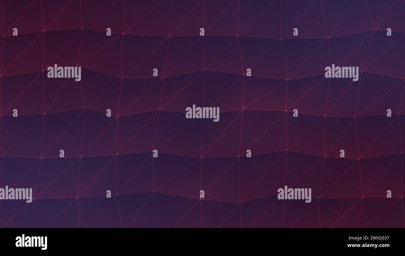 Spazio poligonale astratto, struttura di connessione, sfondo con linee e punti di connessione Foto Stock