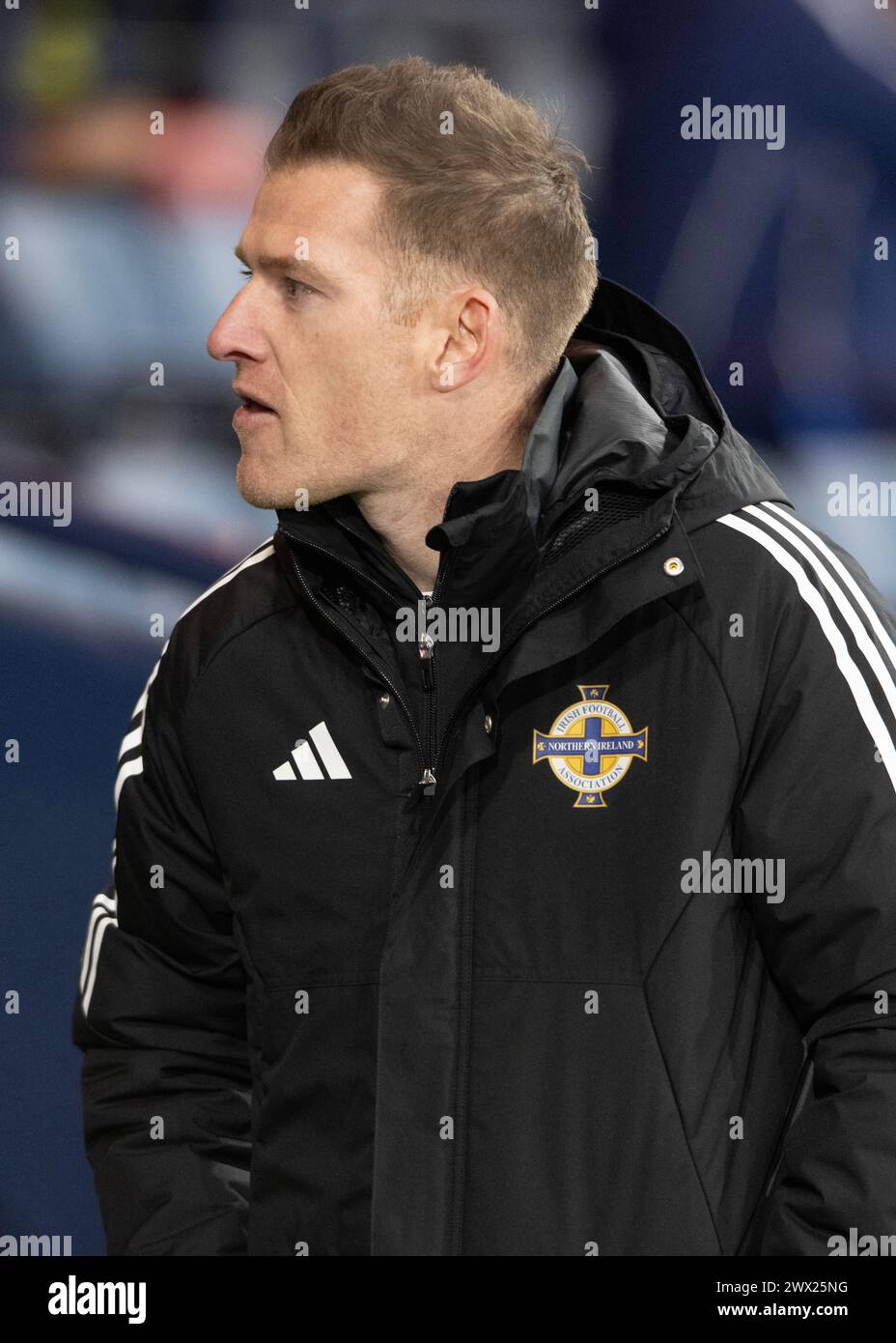 Glasgow, Regno Unito. 26 marzo 2024. Steven Davis dell'Irlanda del Nord durante l'amichevole internazionale a Hampden Park, Glasgow. Il credito per immagini dovrebbe essere: Neil Hanna/Sportimage Credit: Sportimage Ltd/Alamy Live News Foto Stock