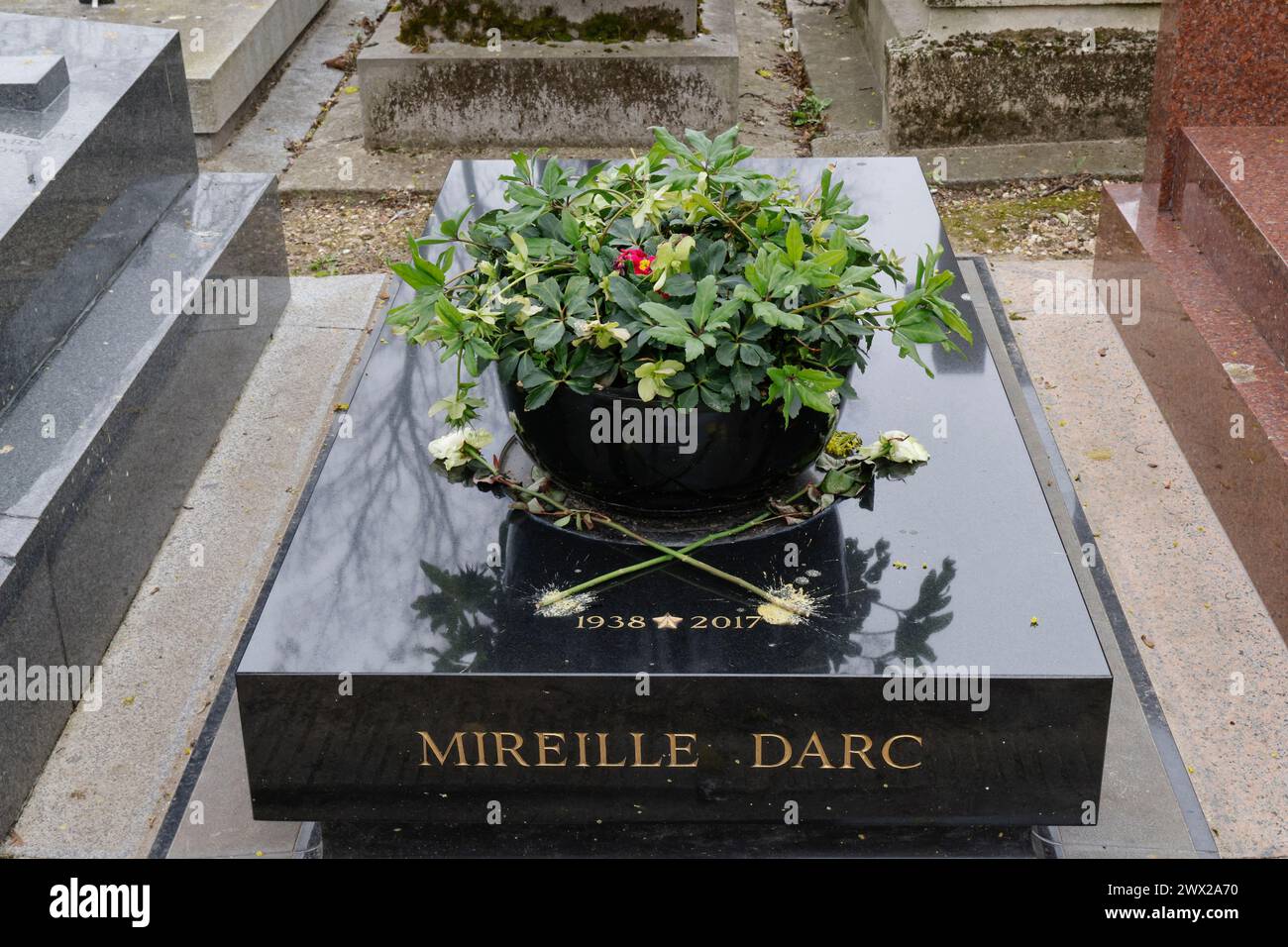 CIMITERO DI MONTPARNASSE FAMOSE TOMBE DI PARIGI Foto Stock