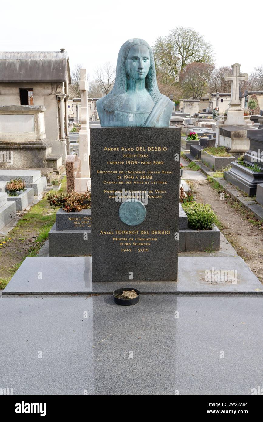 CIMITERO DI MONTPARNASSE FAMOSE TOMBE DI PARIGI Foto Stock