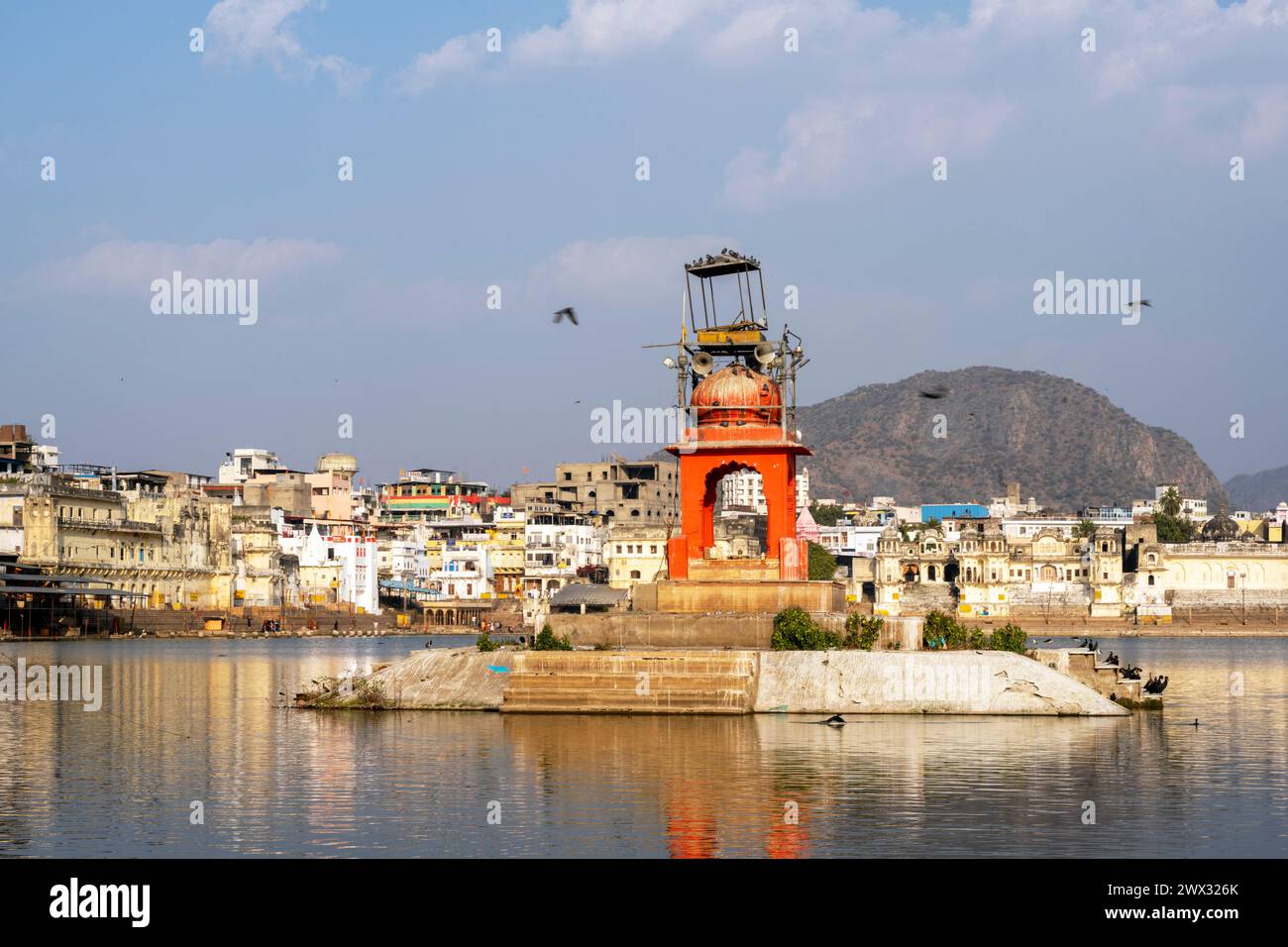 Indien, Rajasthan, Pushkar, Lago Pushkar Foto Stock