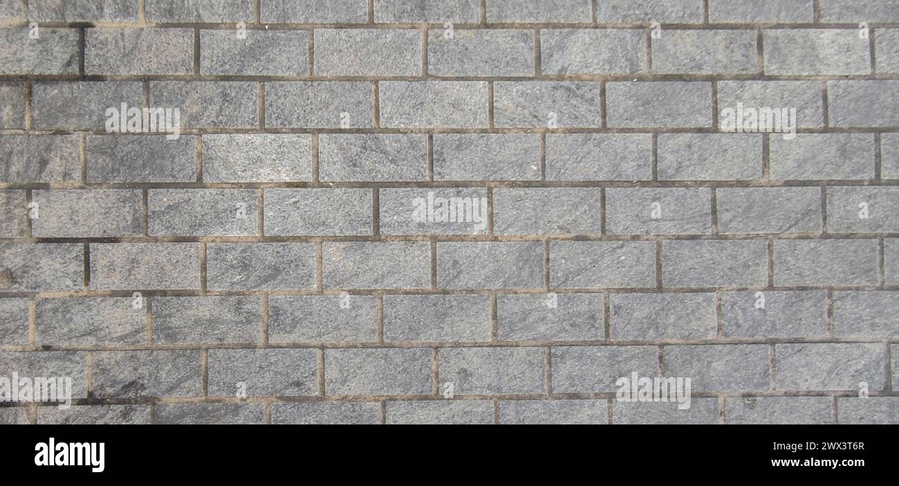 Pavimentazione con blocchi di granito tagliati. Superficie stradale del complesso monumentale, Caceres, Spagna Foto Stock