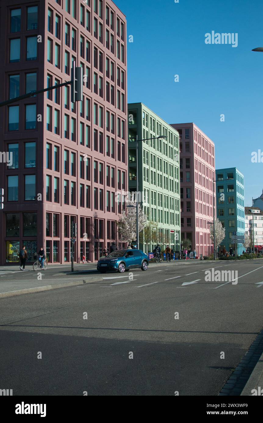 Strasburgo Rivetoile-Place de l'Etoile Strasburgo-Gandhi scultura Foto Stock