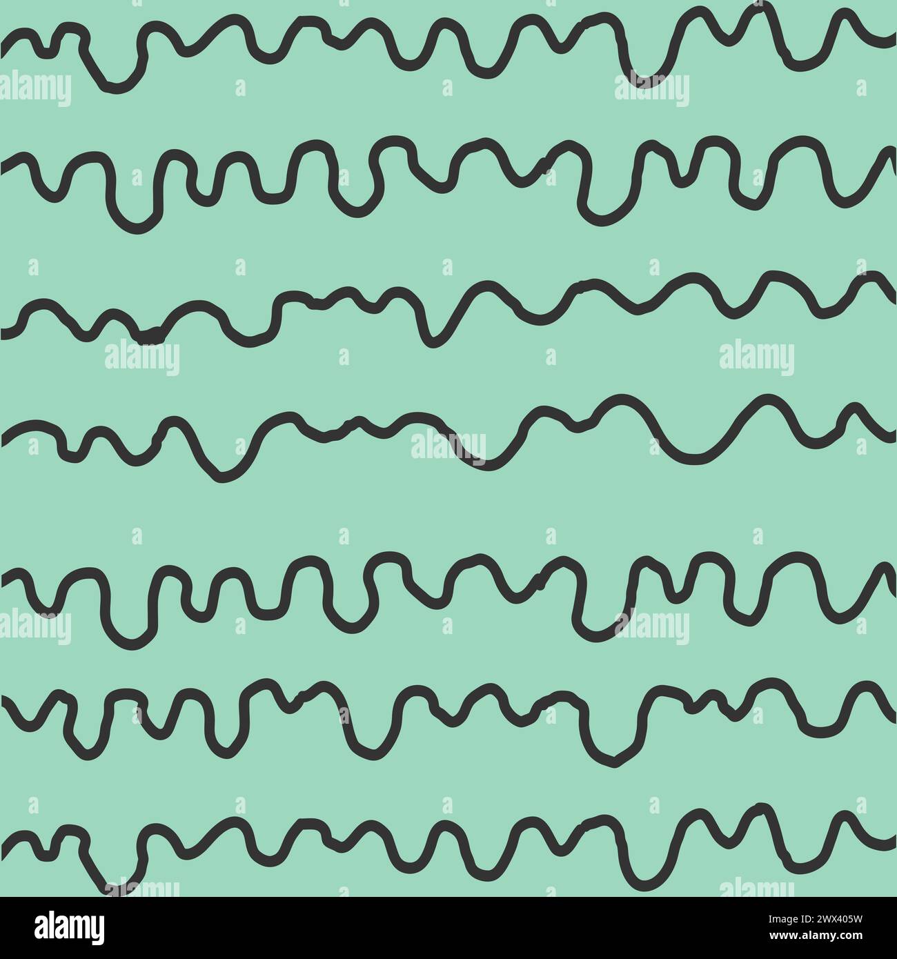 Forma libera da onda lineare con curva a linee ondulate. Sfondi vettoriali astratti espressivi. Scarabocchi ondulati disegnati a mano. Illustrazione vettoriale. Illustrazione Vettoriale