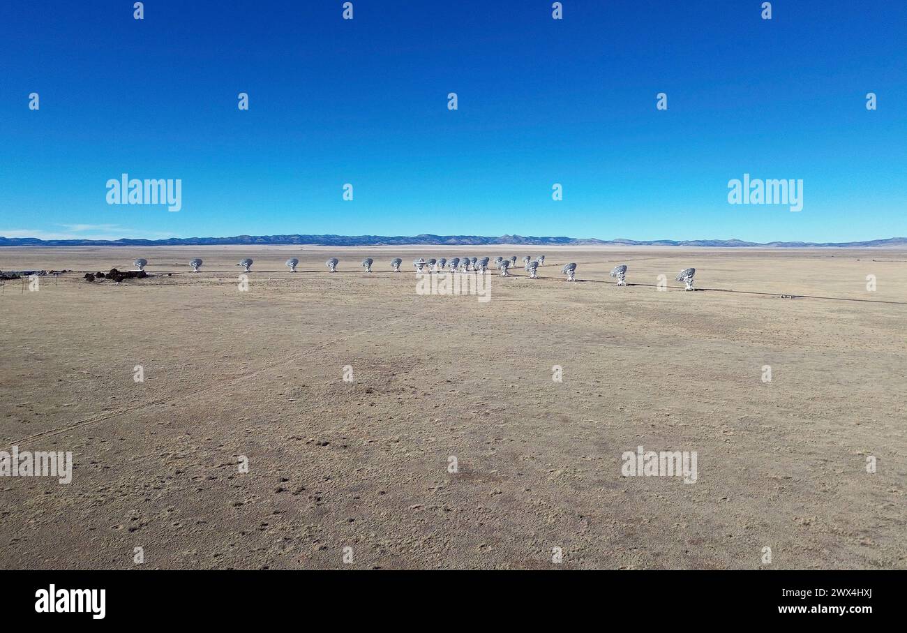 Vista dall'alto - Very Large Array, New Mexico Foto Stock