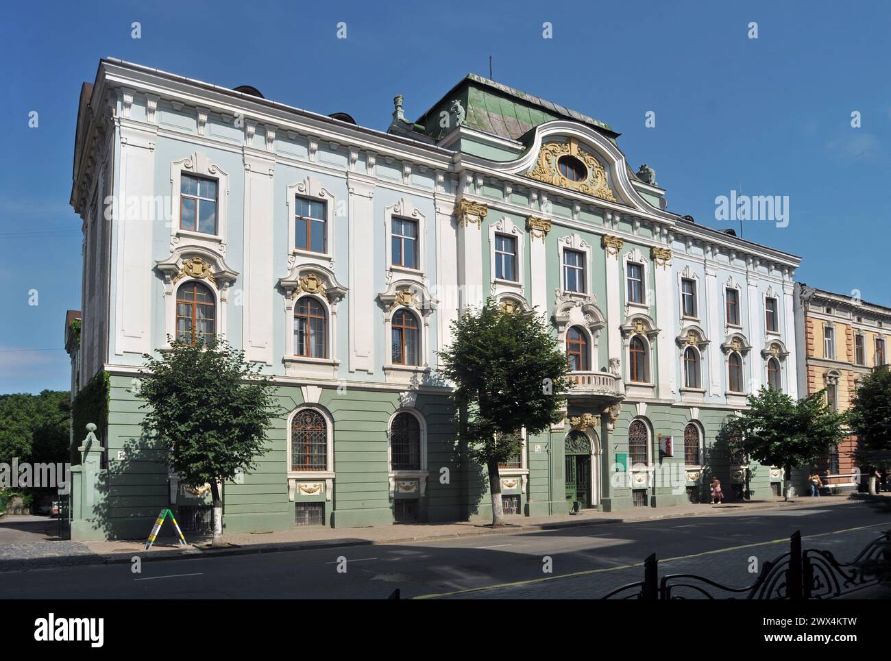 Direzione ferroviaria, via Grunwaldzka, Ivano-Frankivsk, Stanislawow, Ucraina Foto Stock