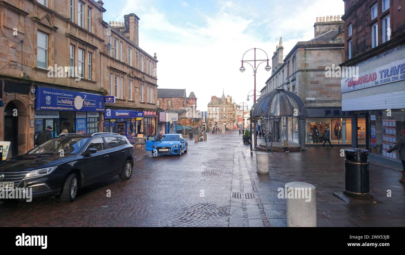 Hamilton Highstreet, Scozia, Regno Unito Foto Stock