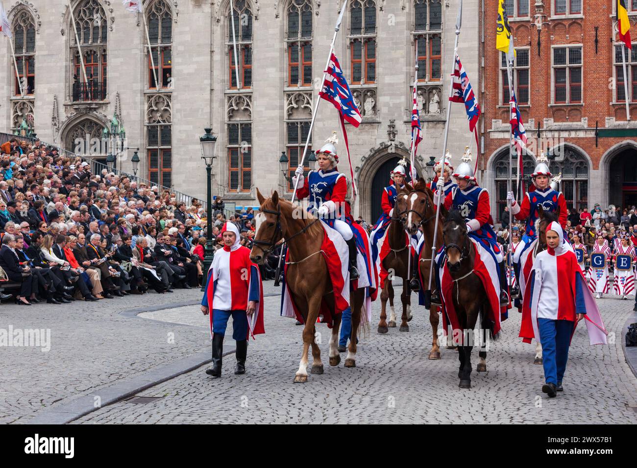 Processione del Sacro sangue il giorno dell'Ascensione a Bruges Brugge Foto Stock