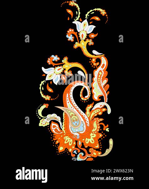 Camicia digitale Paisley motivo design. paisley motivo ikat etnico deign Illustrazione Vettoriale