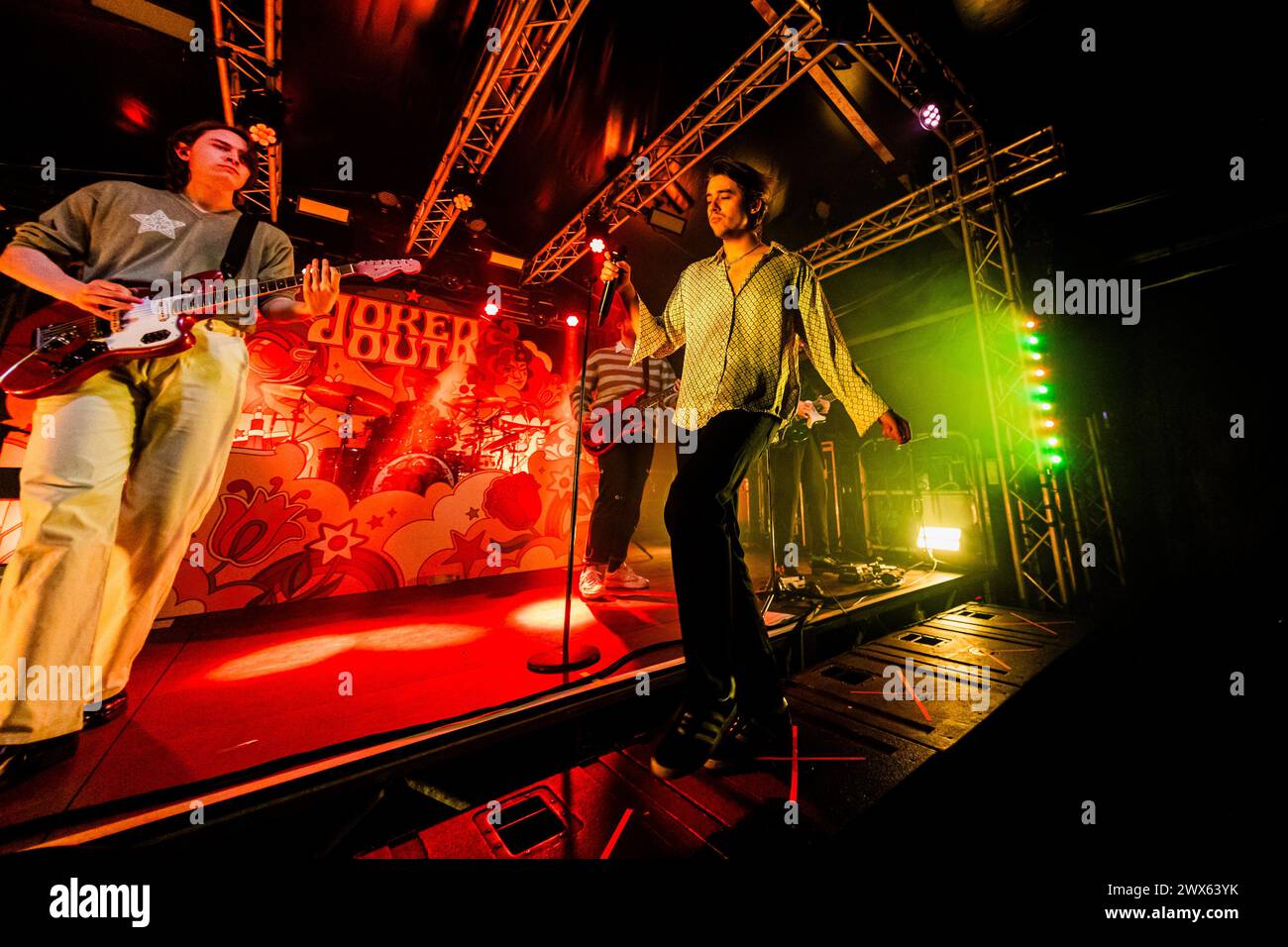 Bojan Cvjetićanin della band slovena Joker Out si esibisce dal vivo al Circolo Magnolia di Milano, il 27 2024 marzo Foto Stock