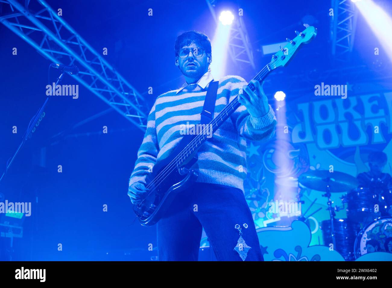 NACE Jordan della band slovena Joker Out si esibisce dal vivo al Circolo Magnolia di Milano, il 27 2024 marzo Foto Stock