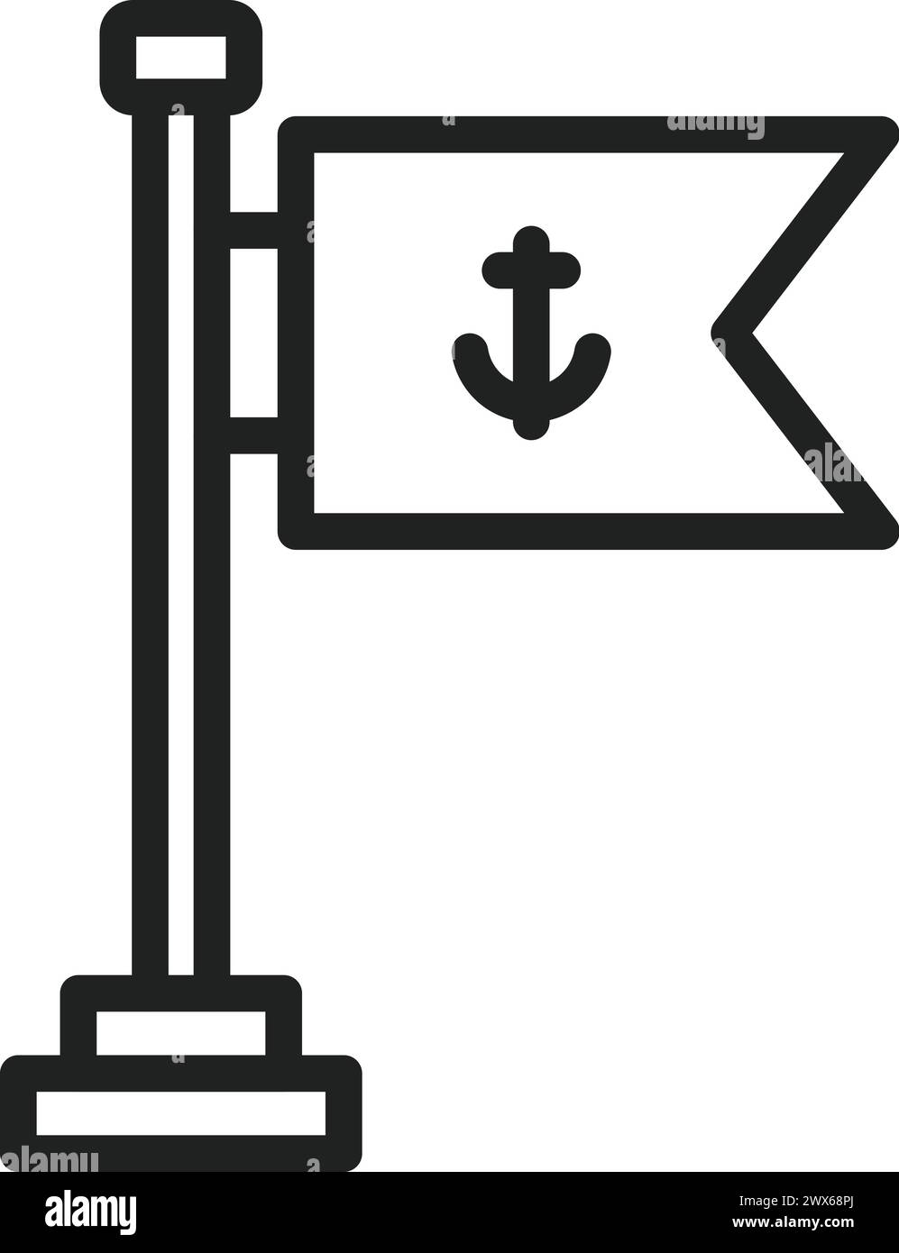 Immagine vettoriale dell'icona del polo di segnalazione. Adatto per applicazioni mobili applicazioni Web e supporti di stampa. Illustrazione Vettoriale