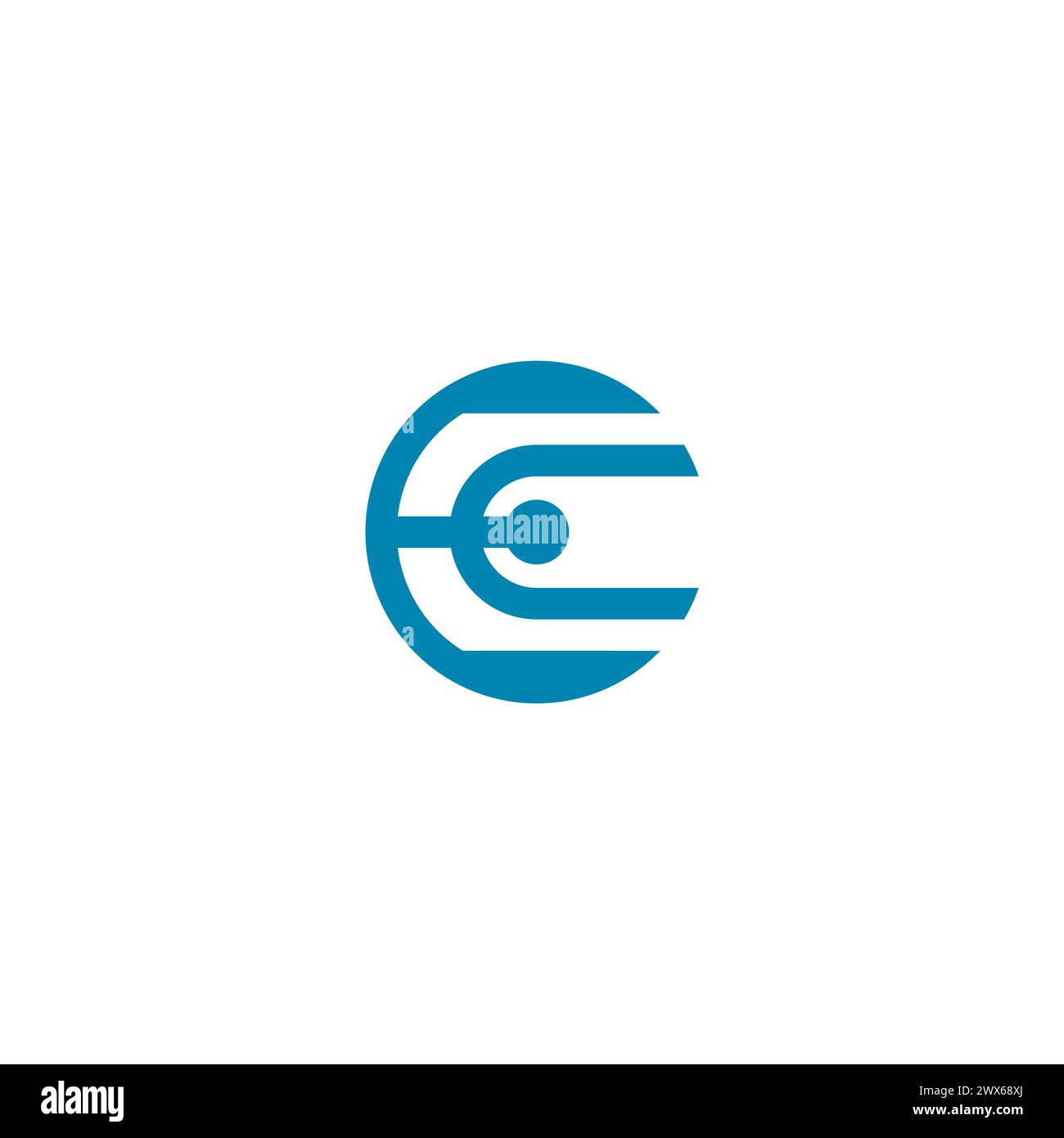 Logo della tecnologia C. Logo lettera C. Illustrazione Vettoriale