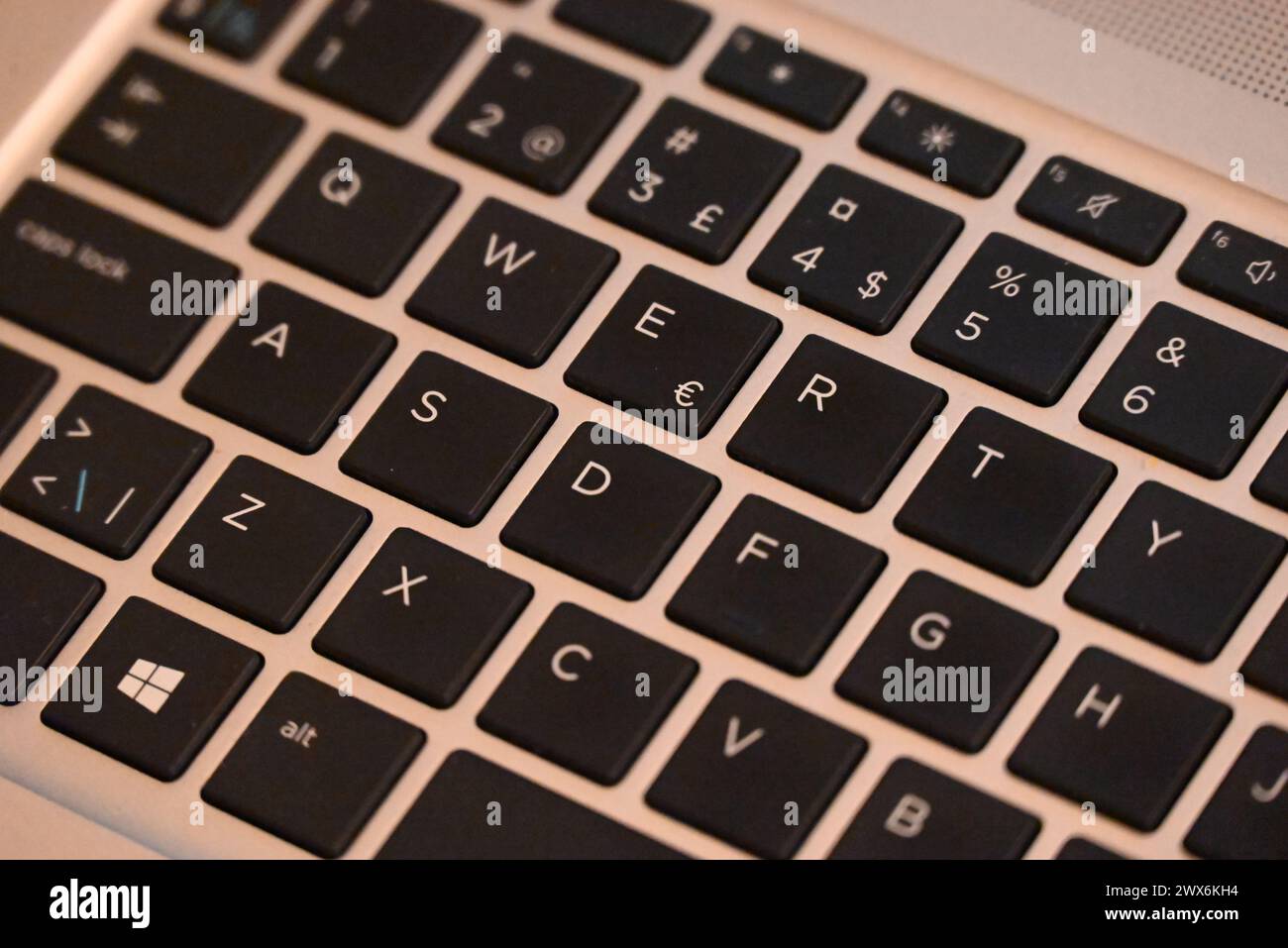 Tastiera per computer portatile, qwerty. Foto Stock