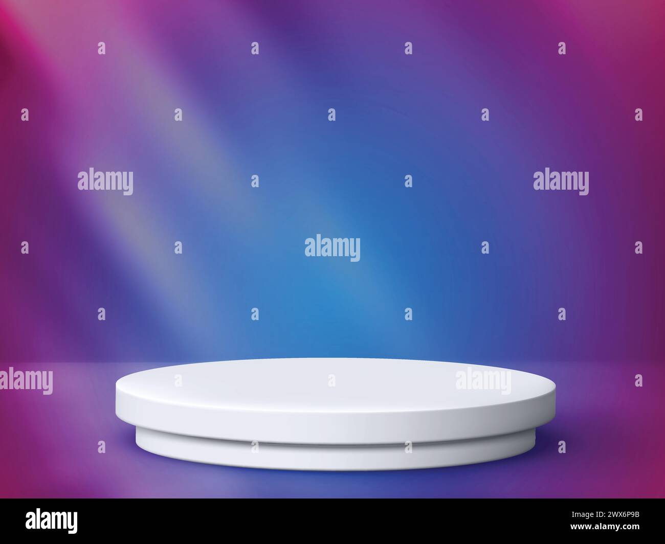Piedistallo vuoto 3d per display prodotto Illustrazione Vettoriale