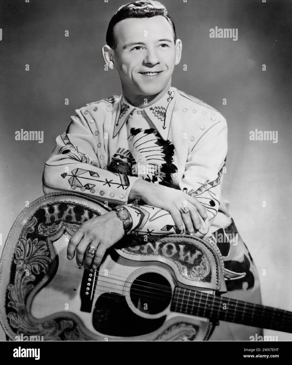 HANK SNOW (1914-1999) cantautore e cantante country canadese-americano nel 1970 Foto Stock