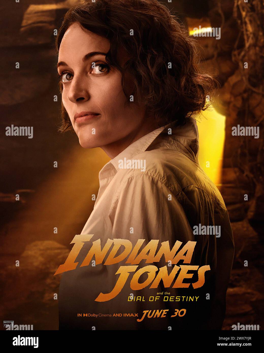 Indiana Jones and the Dial of Destiny anno : 2023 USA Direttore : James Mangold Phoebe Waller-Bridge poster americano Foto Stock