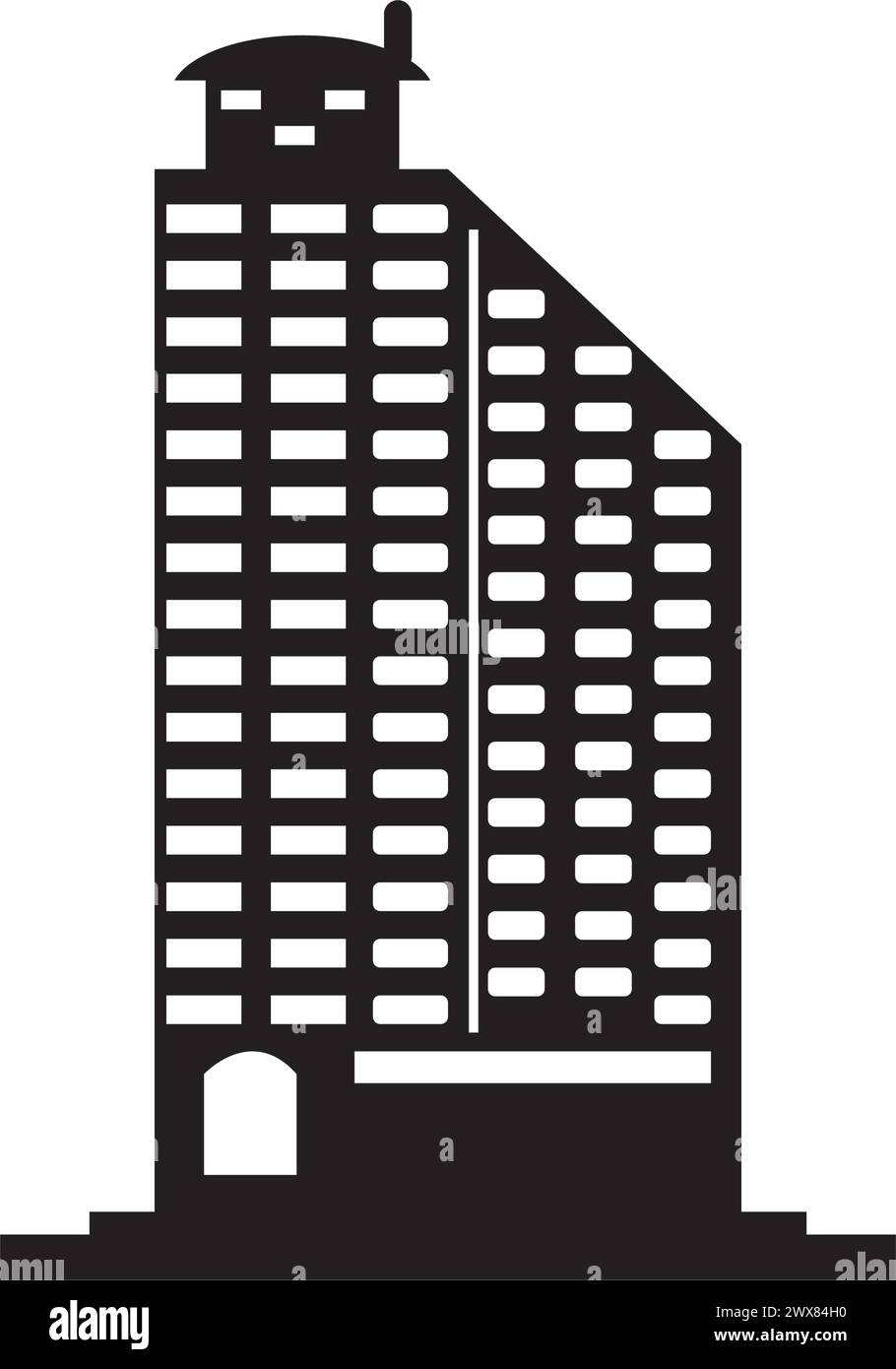 Logo dell'icona dell'edificio, illustrazione del design vettoriale Illustrazione Vettoriale