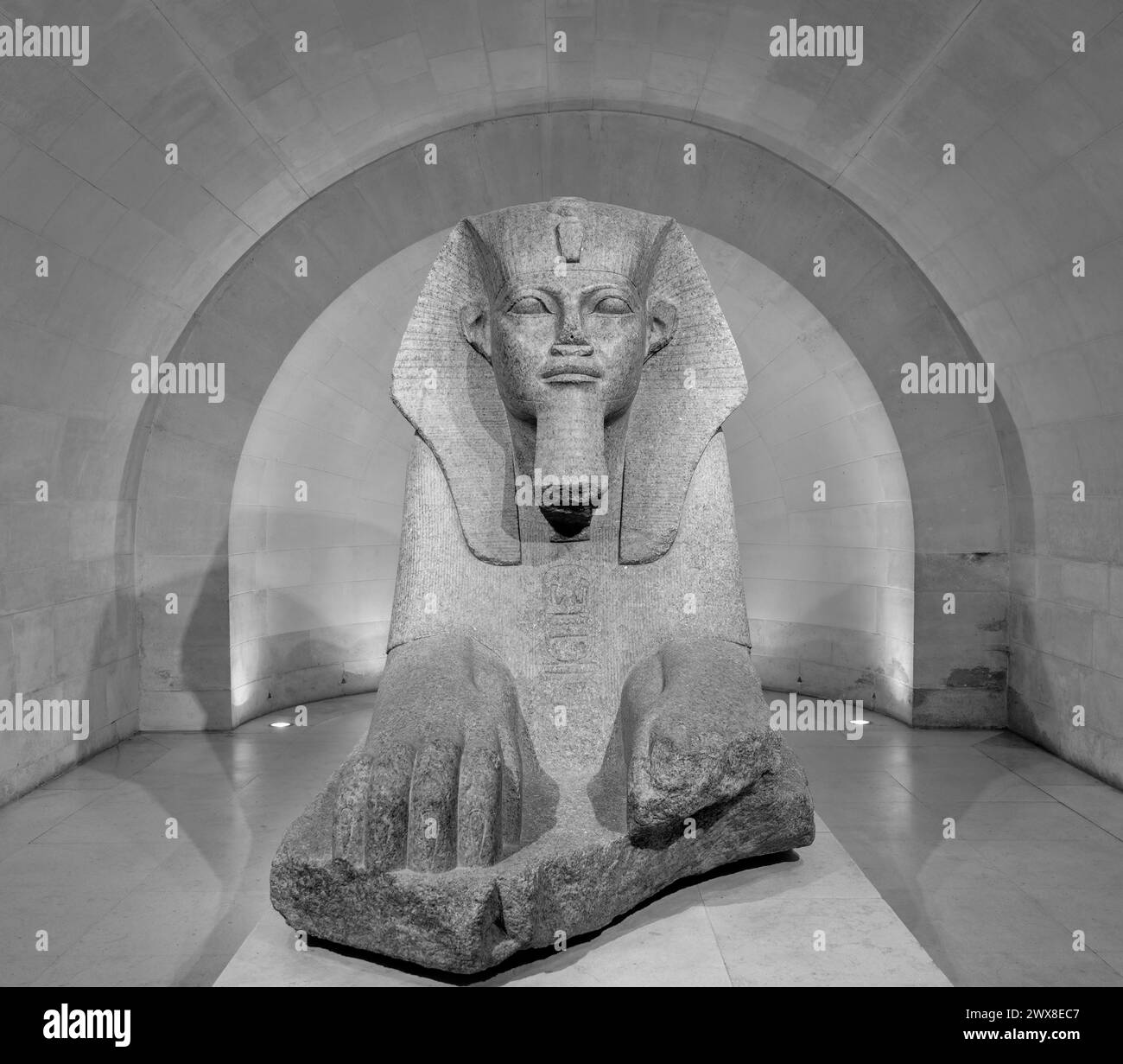 Grande Sfinge di Tanis - Dipartimento di Antichità egiziane del Louvre - Parigi Foto Stock