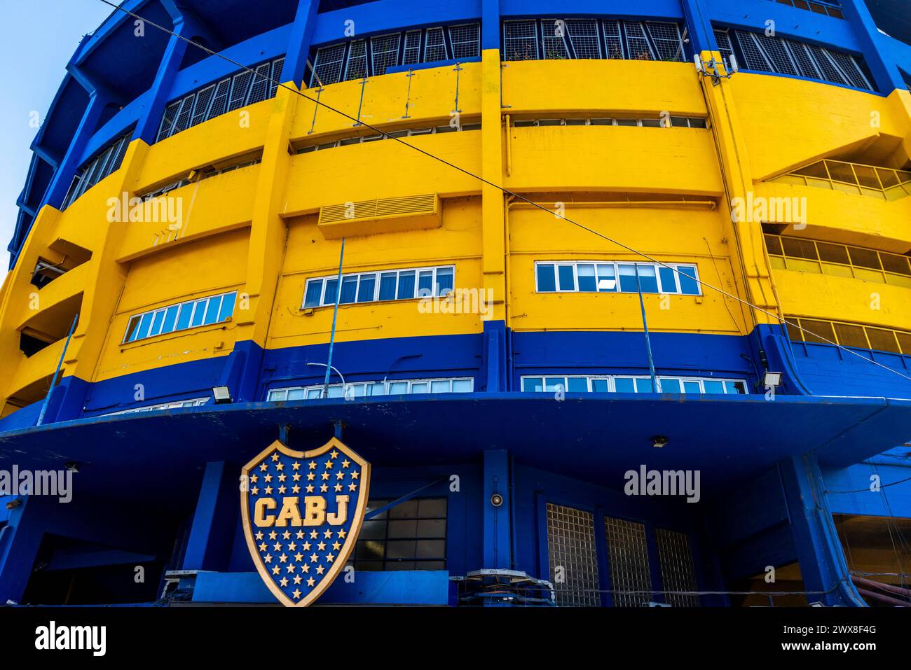 Stadio Alberto Jose Armando (noto anche come la Bombonera), quartiere la Boca, Buenos Aires, Argentina. Foto Stock