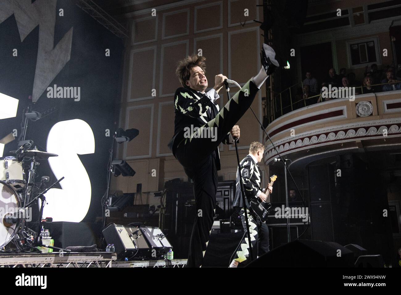 Newcastle, Regno Unito. 28 marzo 2024. - Gli alveari eseguono uno spettacolo tutto esaurito all'o2 City Hall di Newcastle la seconda sera del loro tour nel Regno Unito. Foto di Jill o'Donnell/Alamy Live News Foto Stock