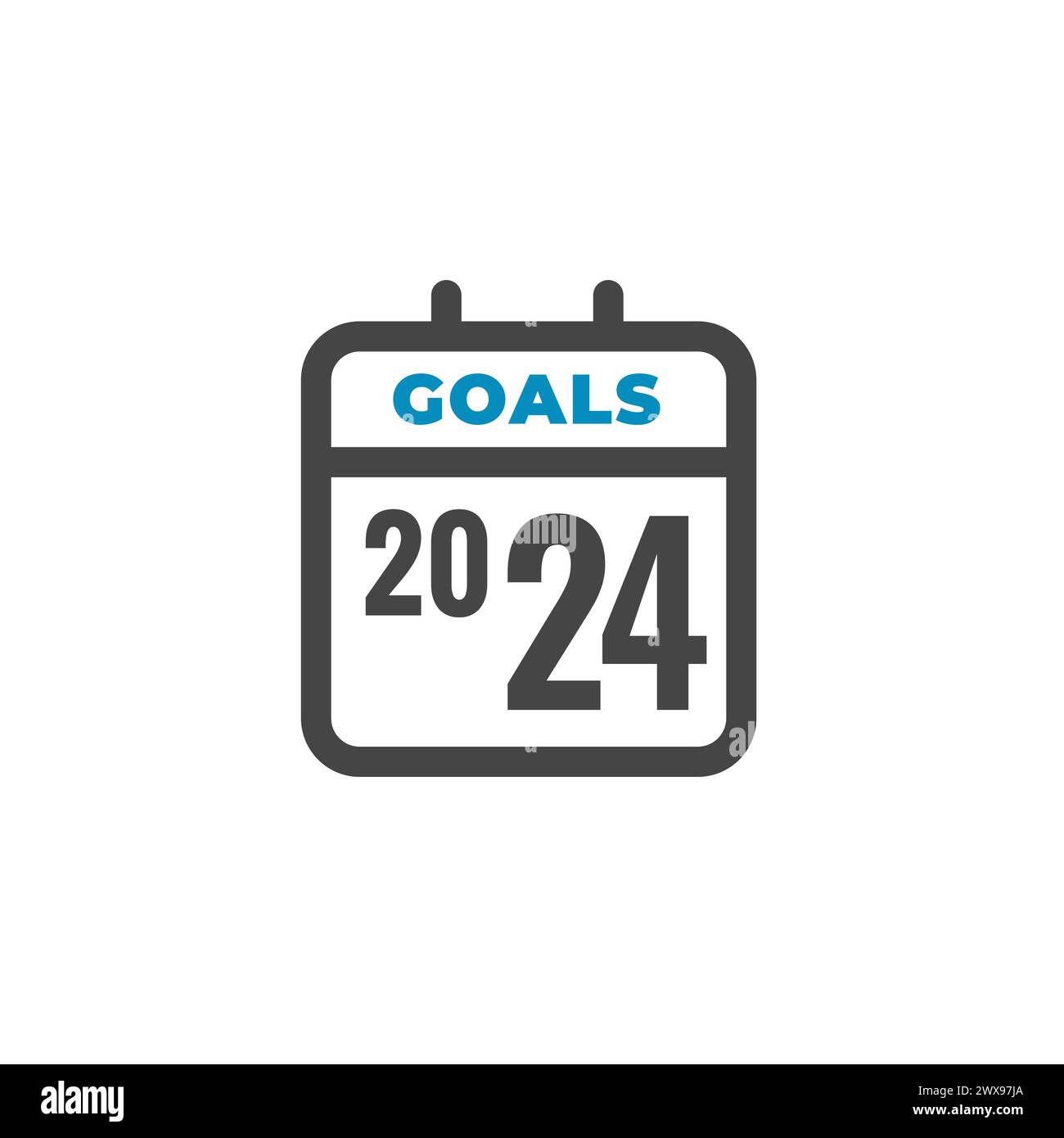 2024 design vettoriale SMART Goals con varie parole chiave Smart Goal Illustrazione Vettoriale