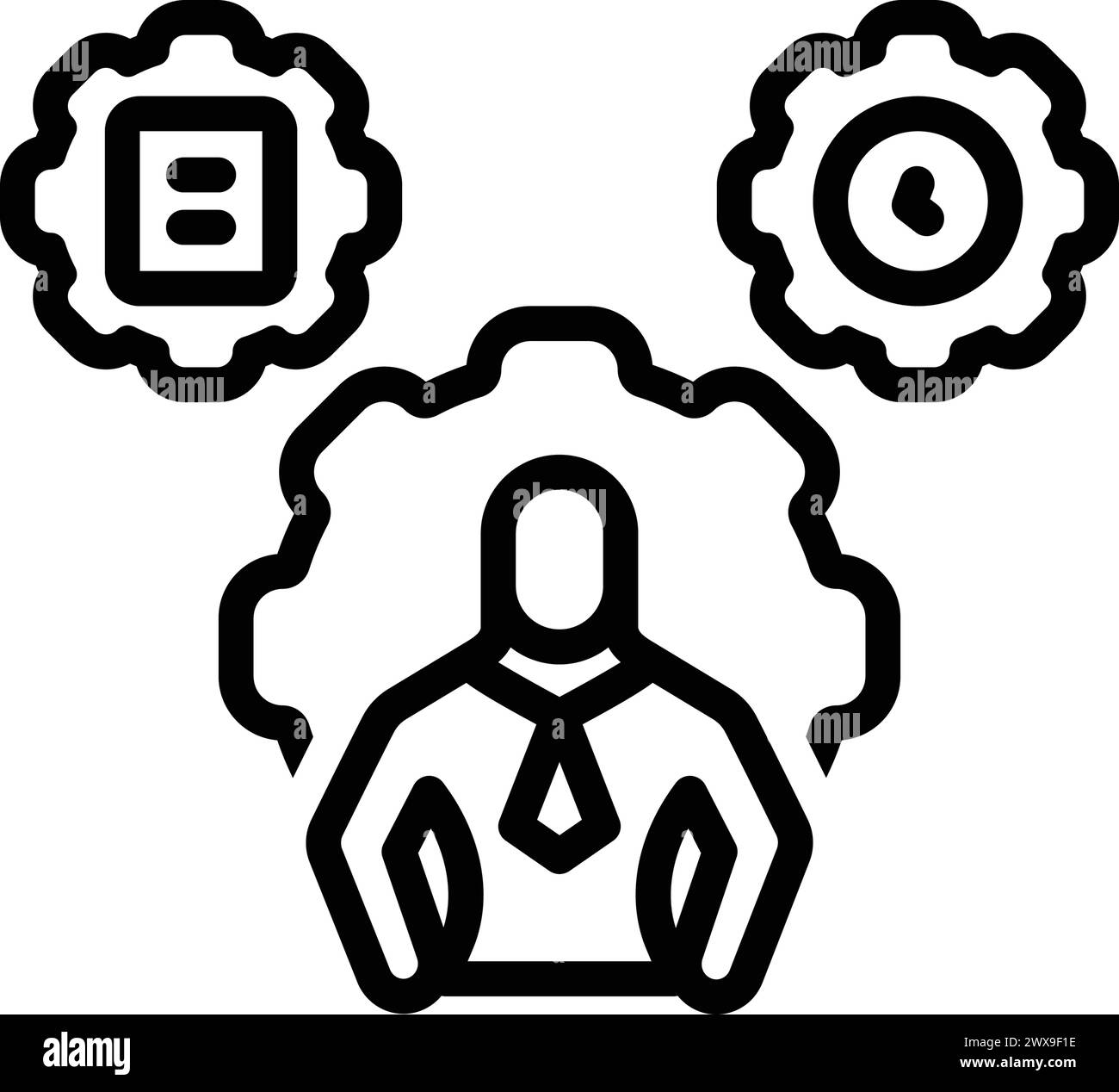 Icona per il responsabile delle operazioni, operazioni Illustrazione Vettoriale