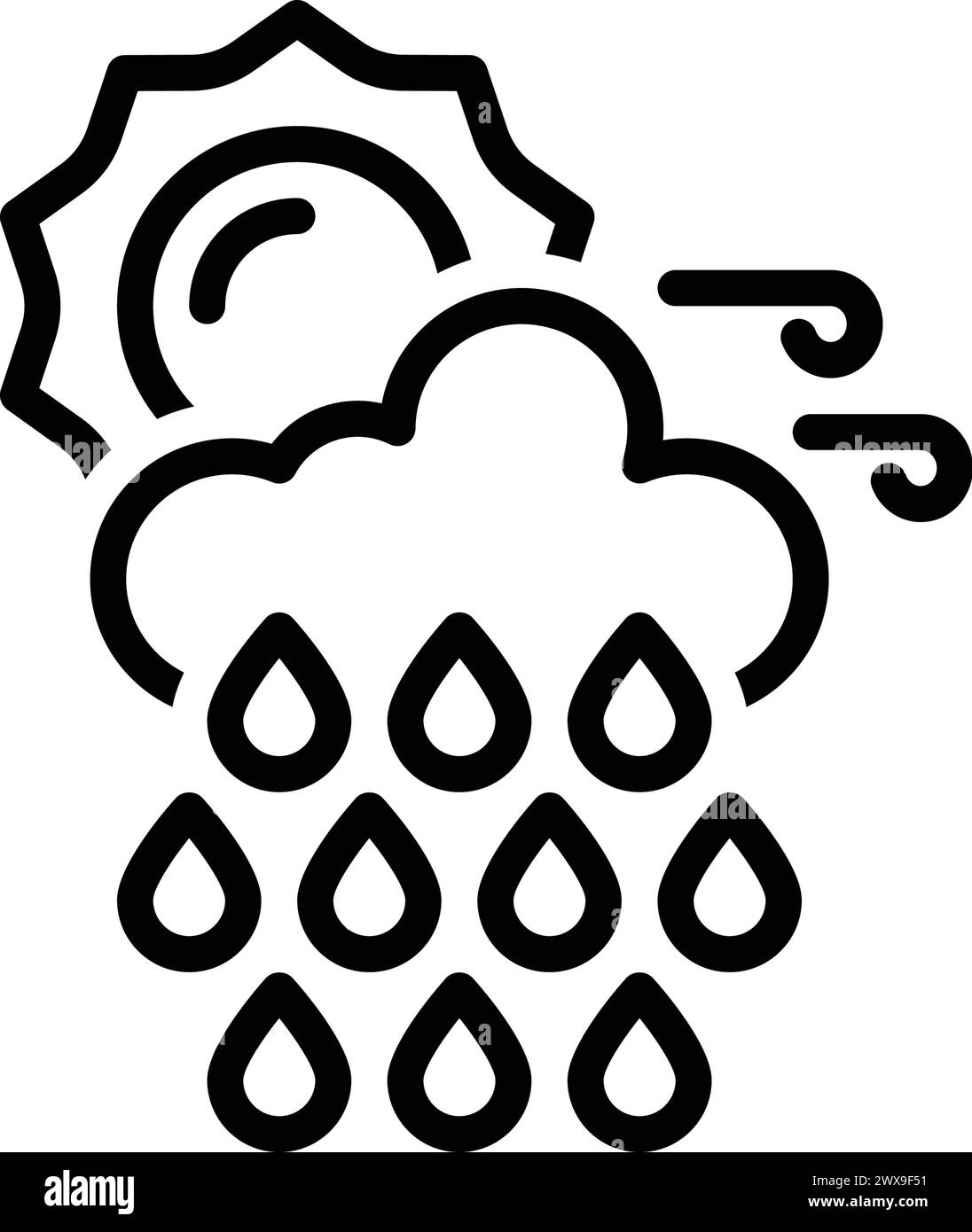 Icona per il meteo, la stagione Illustrazione Vettoriale