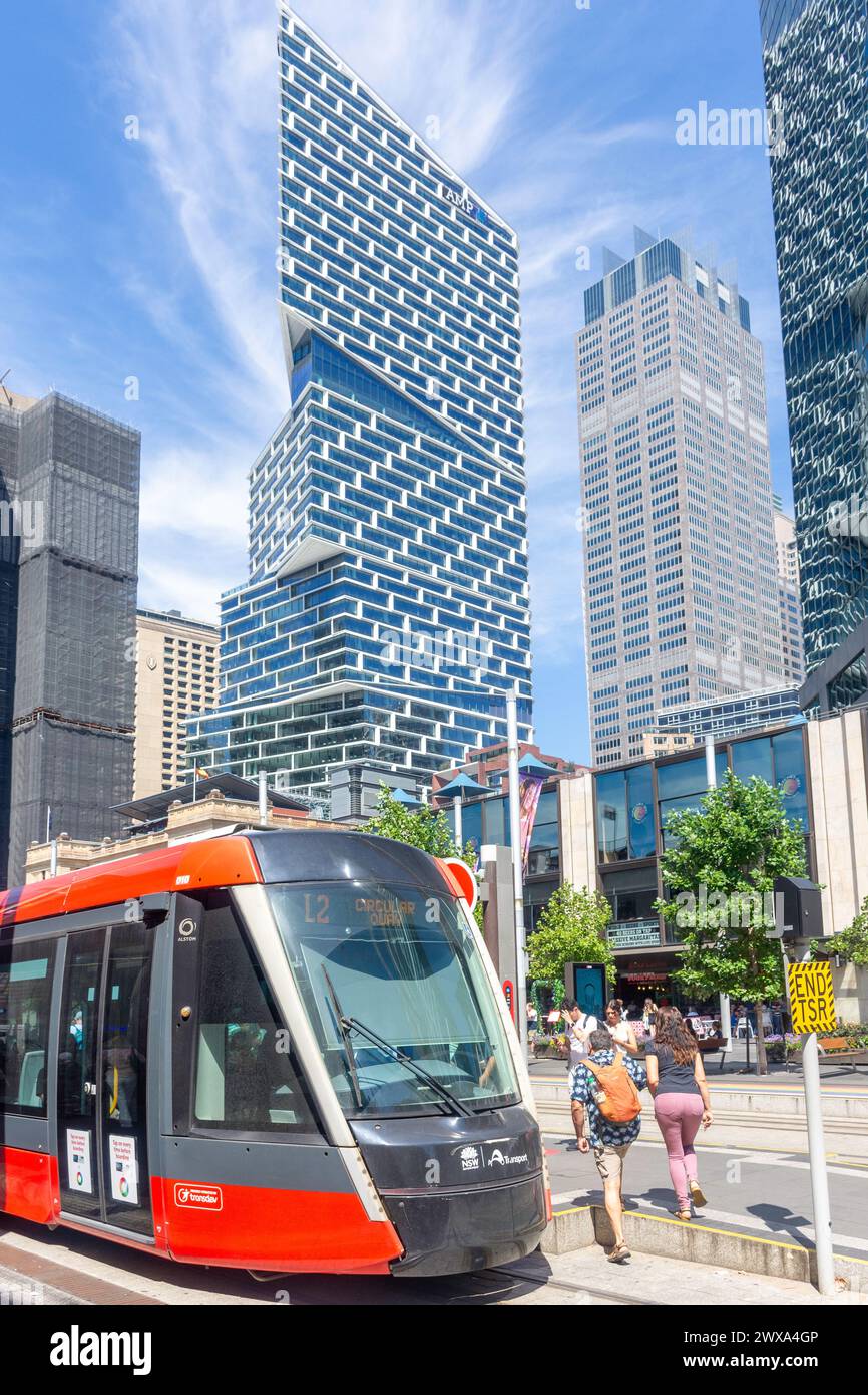 Circular Quay Light Rail Station, Alfred Street, Sydney New South Wales, Australia Foto Stock