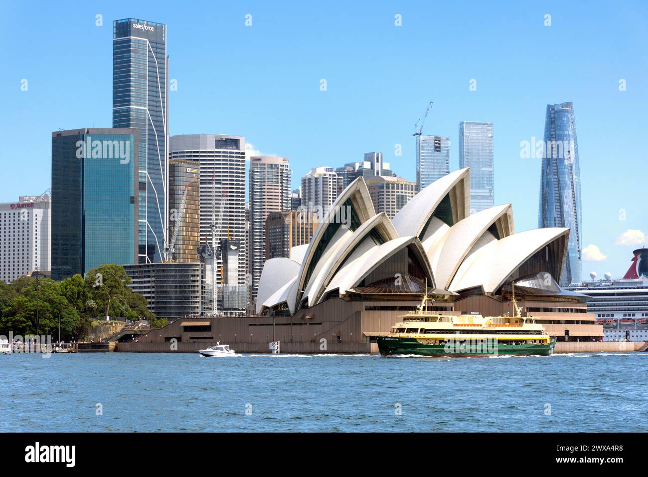 Sydney Opera House e CBD, Sydney, New South Wales, Australia Foto Stock