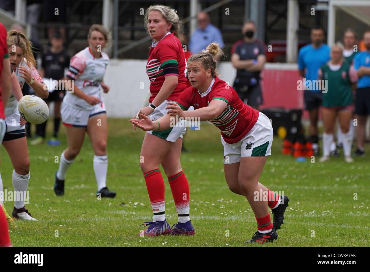 Molly Reardon in azione per la Wales Rugby League Foto Stock