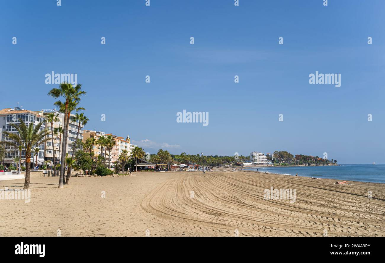 Playa dela Rada a Estepona, Costa del Sol Foto Stock