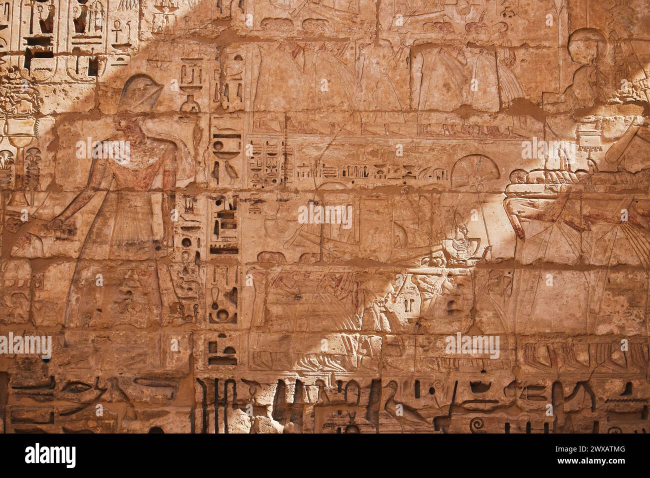 Geroglifici egiziani. Simboli antichi. Contesto storico. Antichi segni egizi. Simbolo della storia della Terra. Famosi monumenti egiziani. Foto Stock