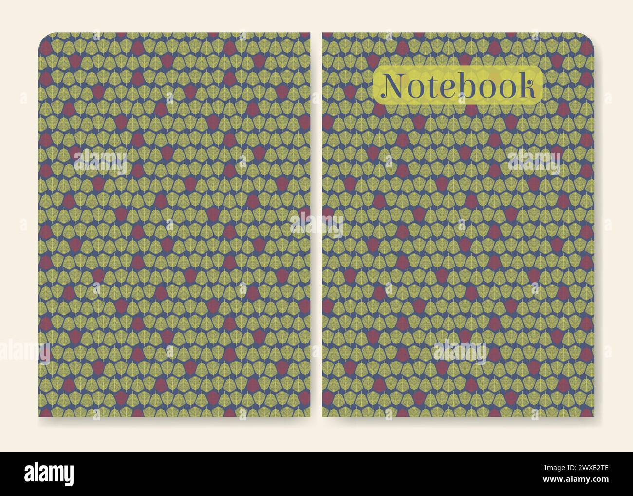 Notebook con motivo primaverile. Illustrazione grafica pasqua estetica del design della pagina di copertina. Illustrazione Vettoriale