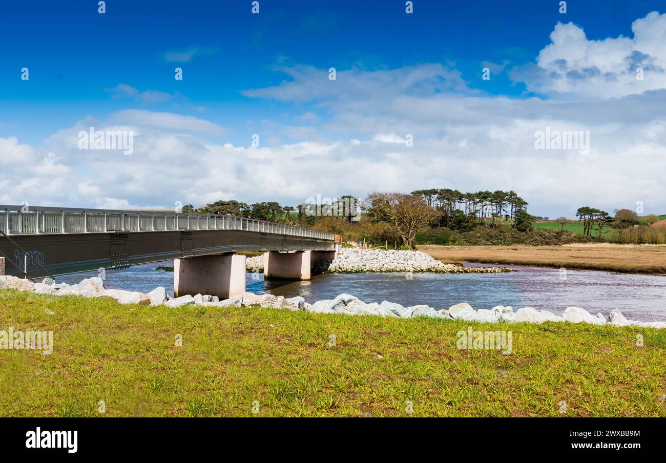 Progetto di restauro del fiume Lower Otter. Foto Stock
