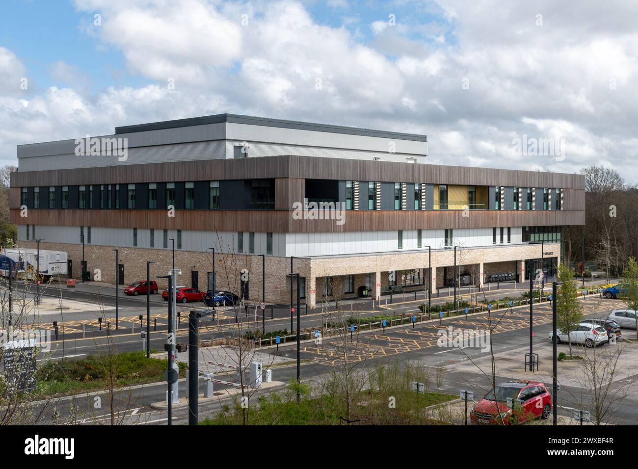 Nuovo ospedale NHS: Heatherwood Hospital ad Ascot, Berkshire, Inghilterra, Regno Unito, aperto nel 2022 Foto Stock