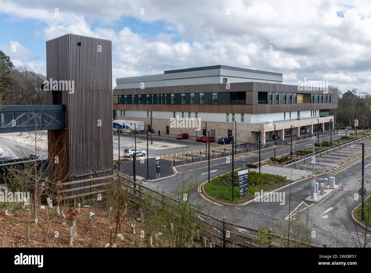 Nuovo ospedale NHS: Heatherwood Hospital ad Ascot, Berkshire, Inghilterra, Regno Unito, aperto nel 2022 Foto Stock